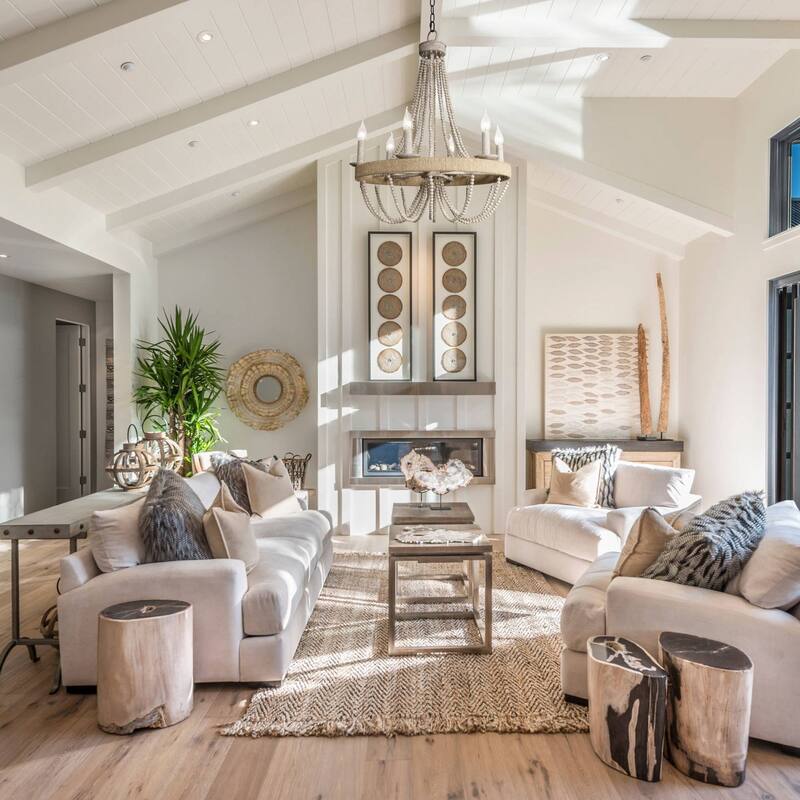 6-Light Wood Bead Chandelier