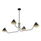 preview thumbnail 4 of 11, Hunter Grove Isle 4-Light Linear Chandelier - Dining Room, Kitchen Island - Mid-Century Modern, Minimalist