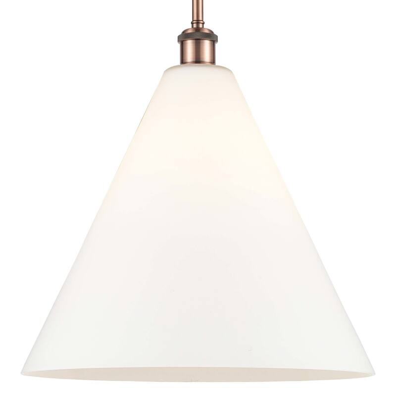 Innovations Lighting 516-1S-17-16 Berkshire Pendant Berkshire 16" Wide - Antique Copper / Matte White