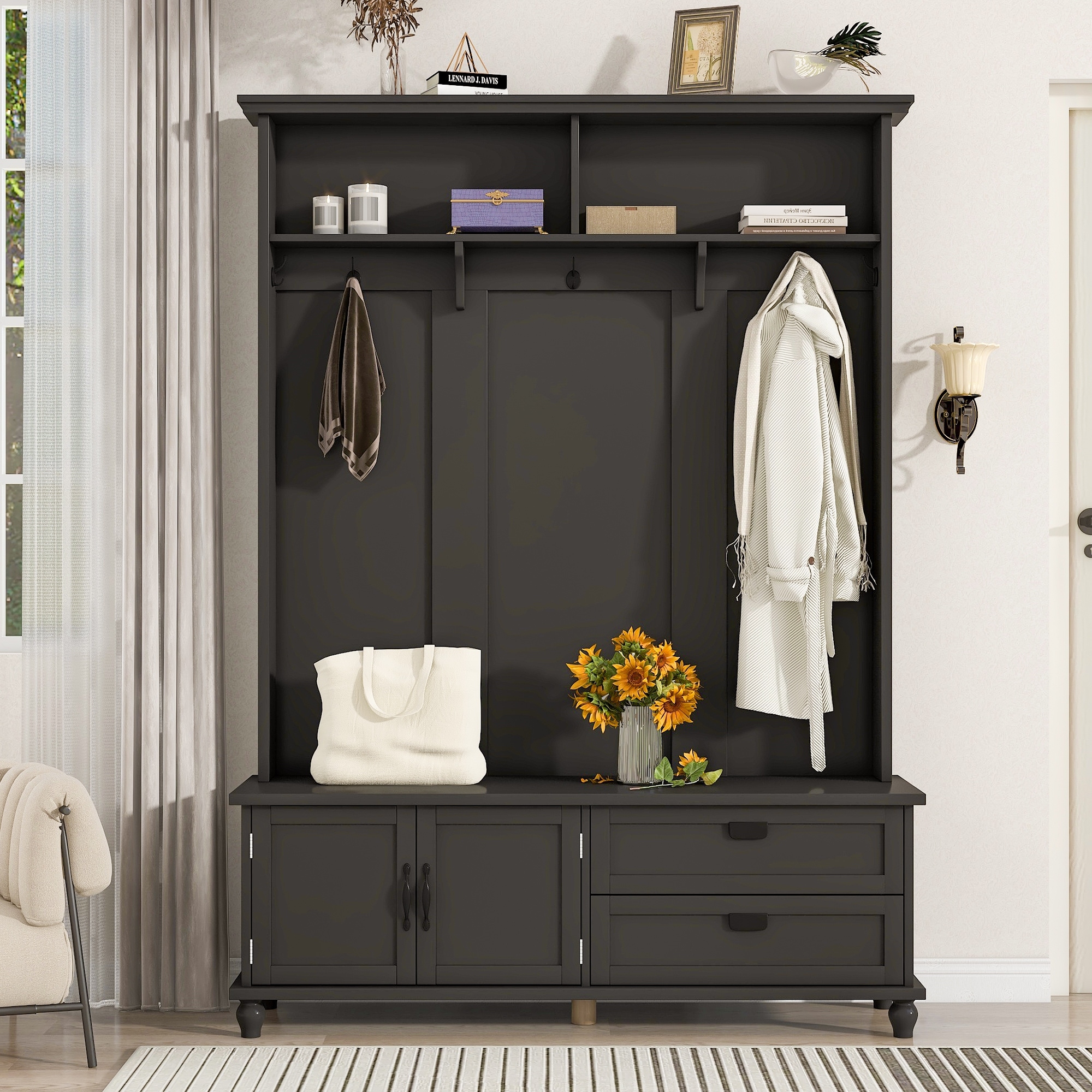 Coat sales storage cabinet