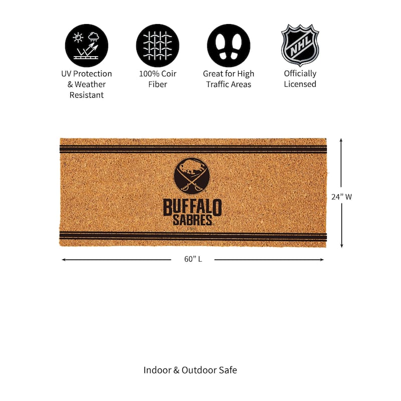 Buffalo Sabres Monochrome Indoor/Outdoor Coir Door Mat