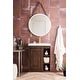 preview thumbnail 6 of 10, Alicante' 24" Single Vanity Cabinet, w/ White Glossy Composite Stone Countertop Mid-Century Acacia