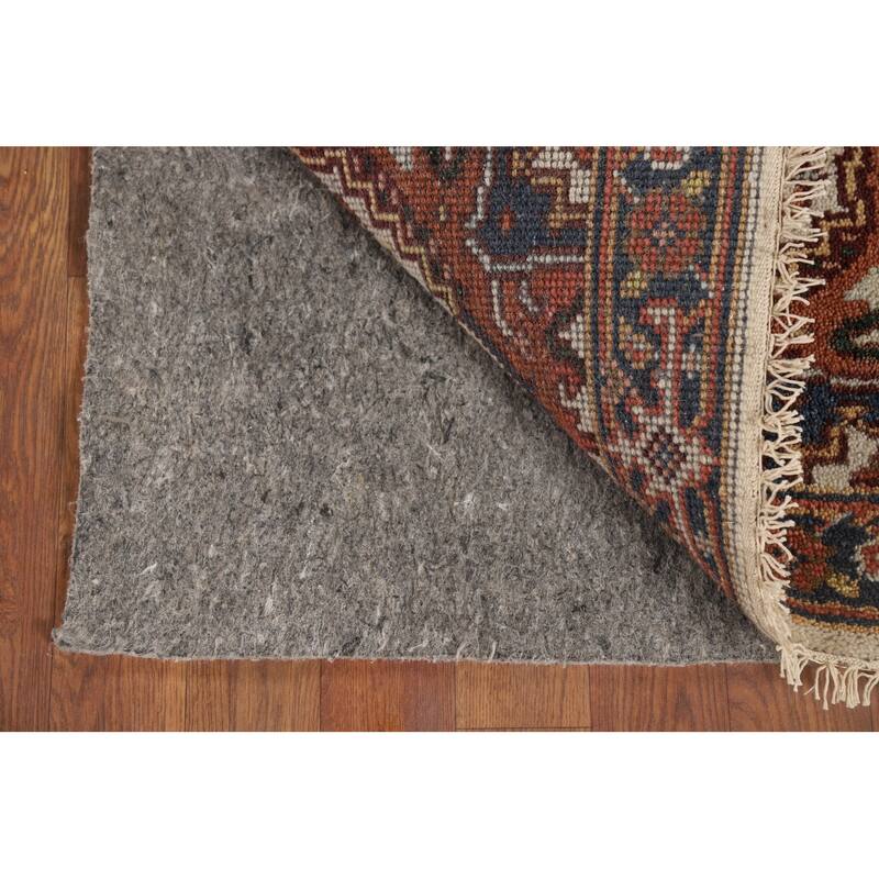 Heriz Serapi Indian Accent Rug Hand-Knotted Beige Wool Carpet - 2'0" x 3'0"
