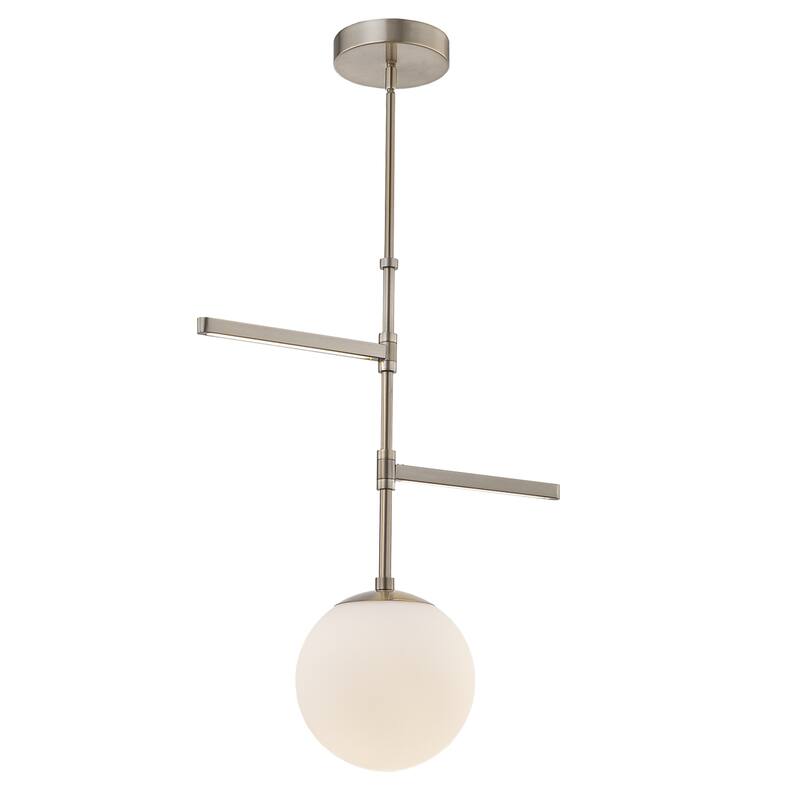 EVOLV Fusion Intersect 3-Light Pendant with Opal Glass - Brushed Brass