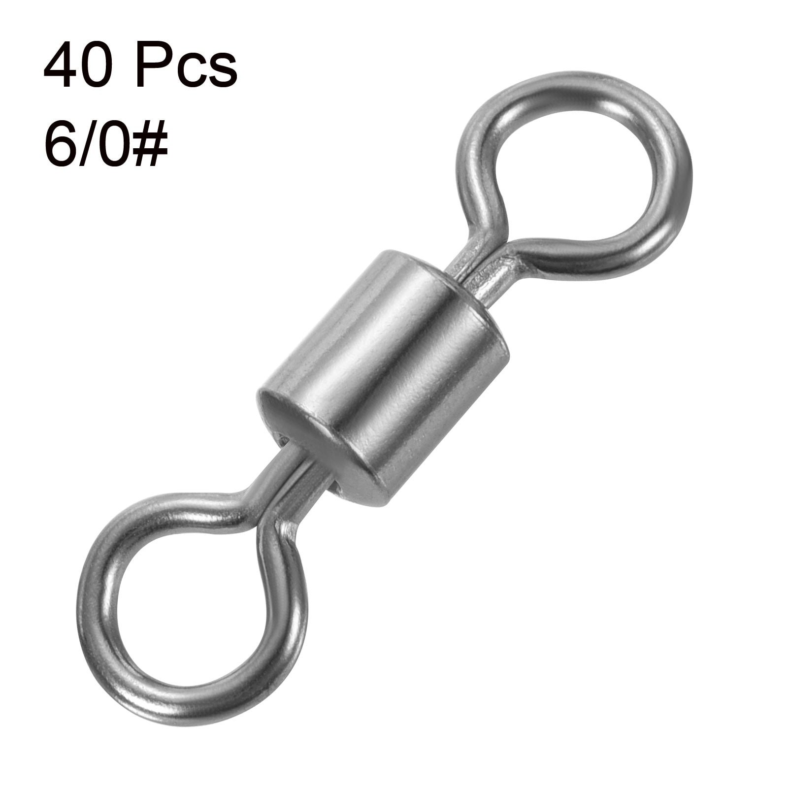 Fishing Barrel Swivels, Terminal Tackle for Fishing - Black - Bed