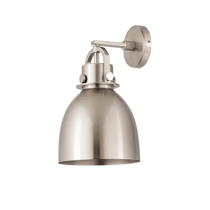 Innovations Lighting 410-1W-5-8 Newton Bell Sconce Newton Bell 5" Tall - Satin Nickel / Satin Nickel
