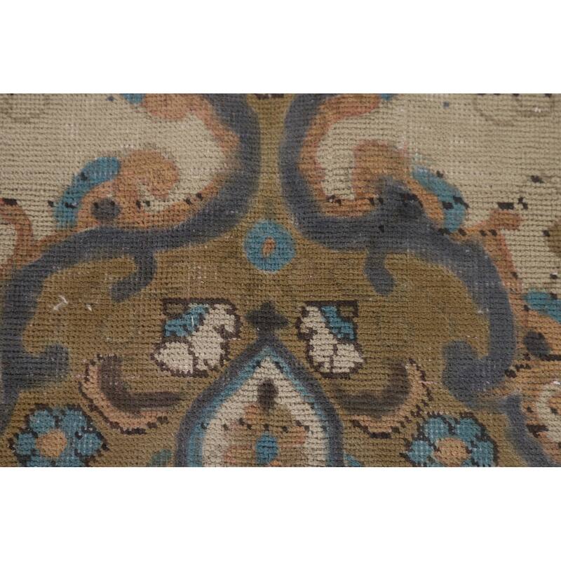 Tabriz Persian Vintage Rug Hand-Knotted Traditional Wool Carpet - 6'5"x 9'7"