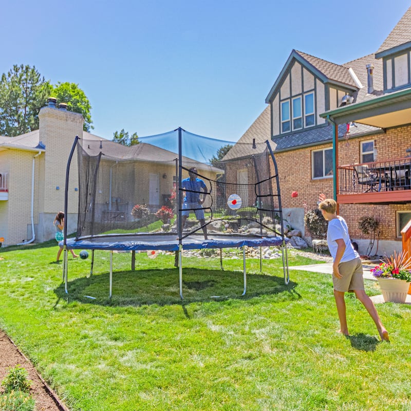 ActivPlay 15x13 Oval Trampoline Combo Kickback and Bounce back