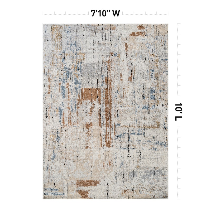 Multi-Tonal Rug for Living Room, Entryway, or Family Spaces - Easy to Clean and Comfortable Underfoot