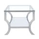 preview thumbnail 5 of 4, Saide Rectangular Glass Top Coffee Table Chrome