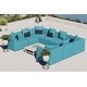 preview thumbnail 40 of 38, Saybrook Outdoor Patio Upholstered 8-Piece Sectional Sofa