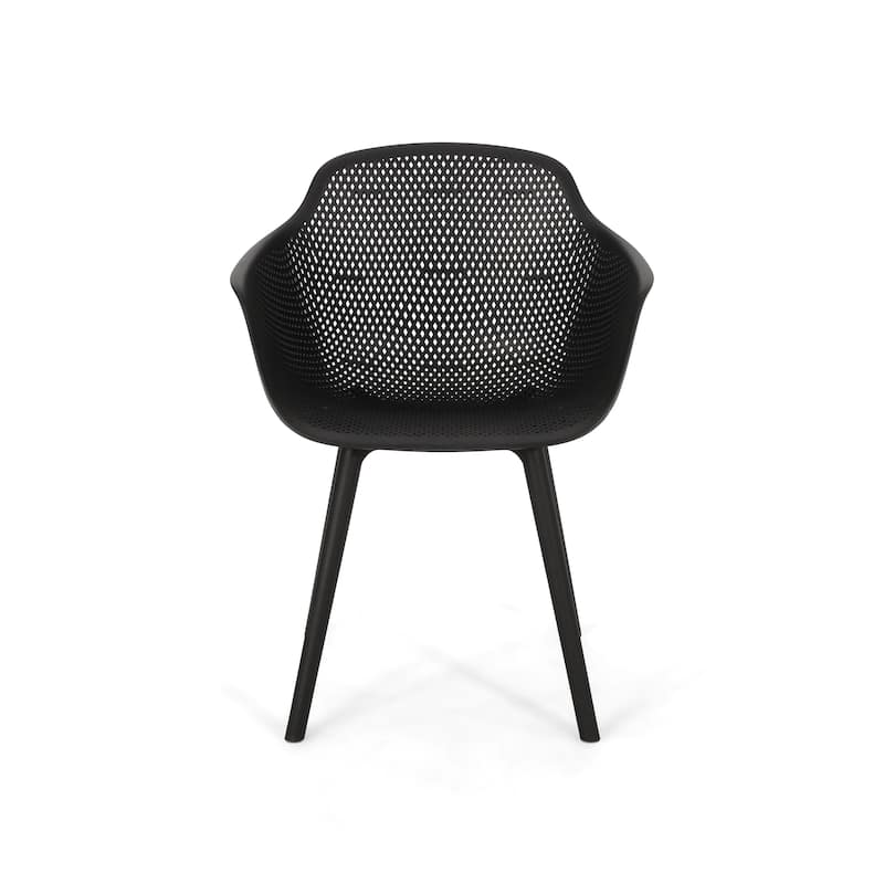 Lotus Outdoor Modern Dining Chairs (Set of 2) by Christopher Knight Home