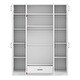 preview thumbnail 10 of 18, Large Floor Organizer with 4-Door Wardrobe with Drawer and Top Cabinet