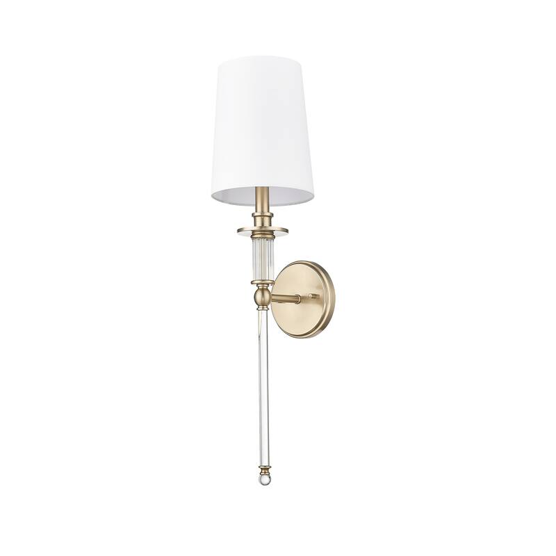 Millennium Lighting 1 Light 26 inch Wall Sconce with White Linen Shade