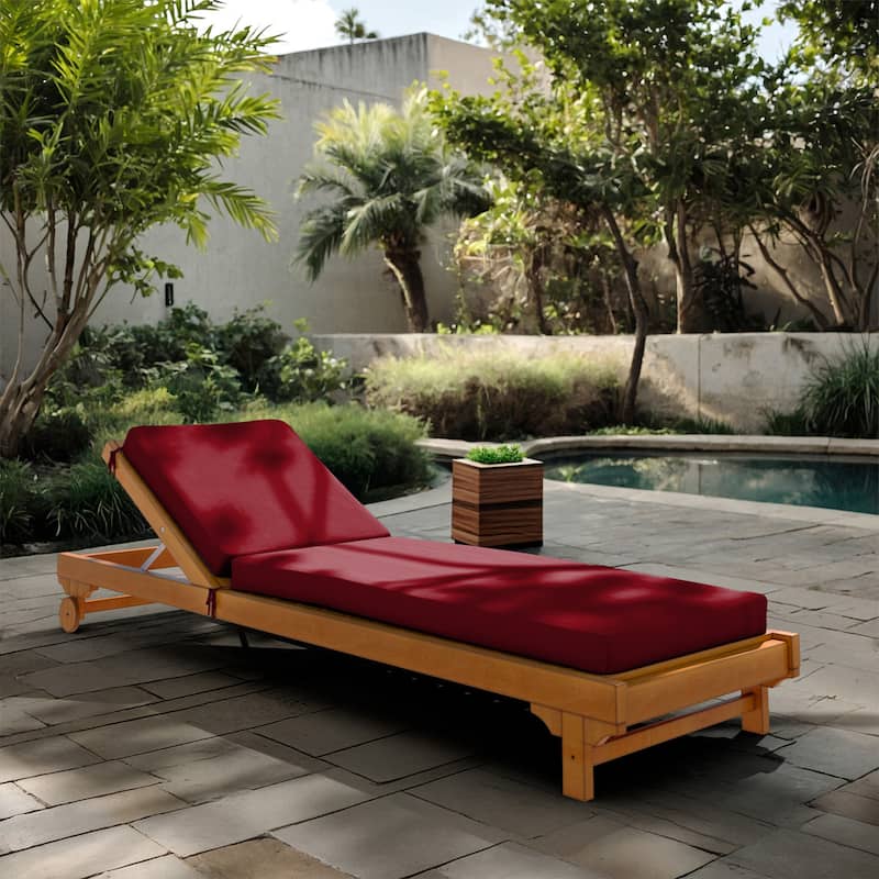 California Umbrella Outdoor Chaise Lounge Cushion, 24" x 78", 3.5" Thick, Memory Foam, Solstice Olefin Fabric