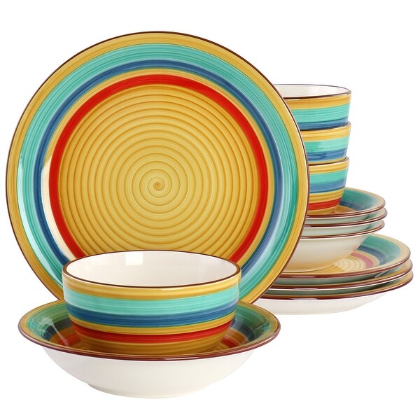 Yellow dinnerware set sale