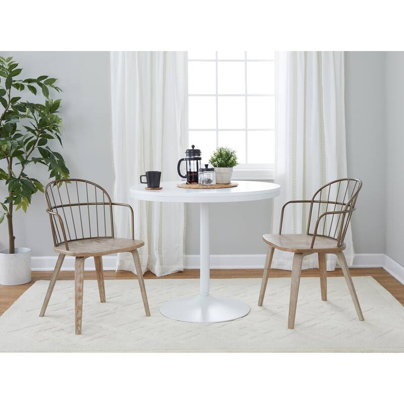 The Gray Barn Elul Arm Chair with Bent Wood Legs (Set of 2) Bed Bath