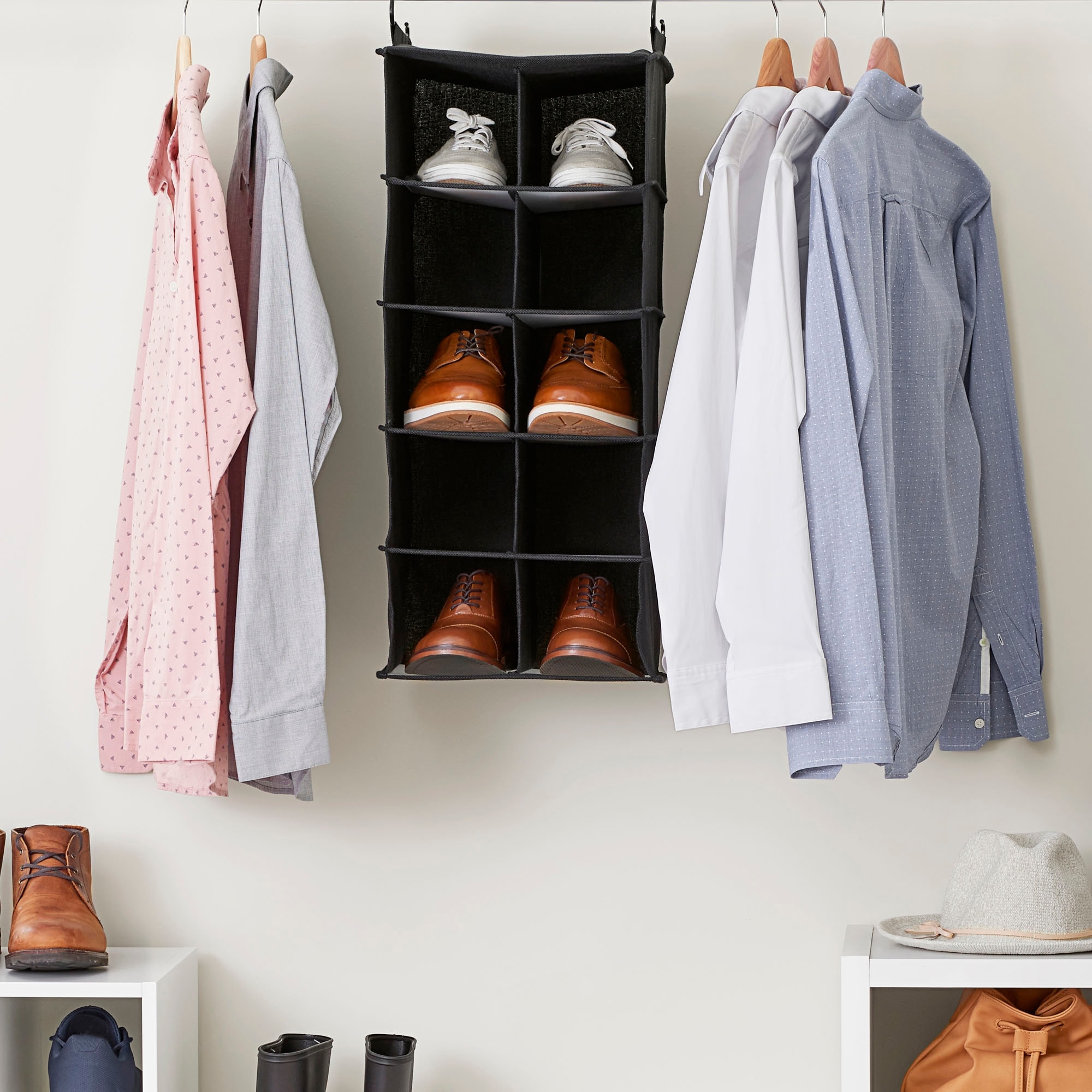 10 Pocket Blended Canvas Hanging Shoe Organizer