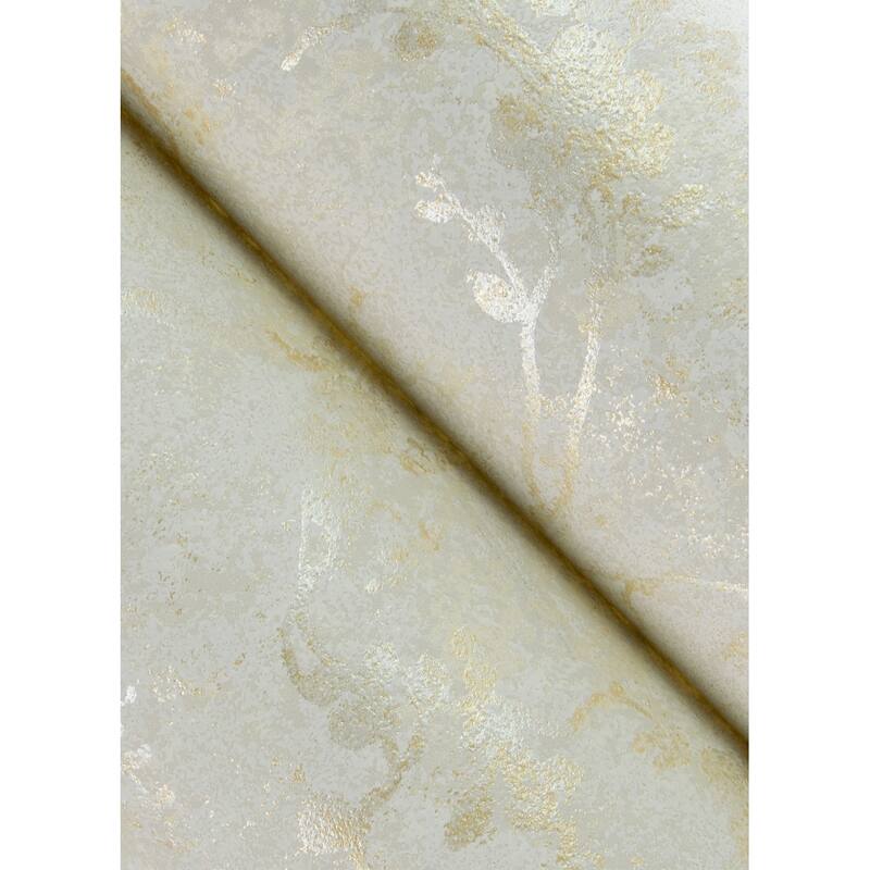 A-Street Prints Mahina Pearl Floral Vine Wallpaper