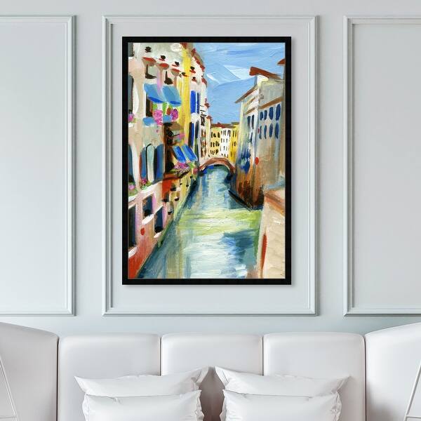 Oliver Gal 'Venezia' Cities and Skylines Wall Art Framed Print European ...