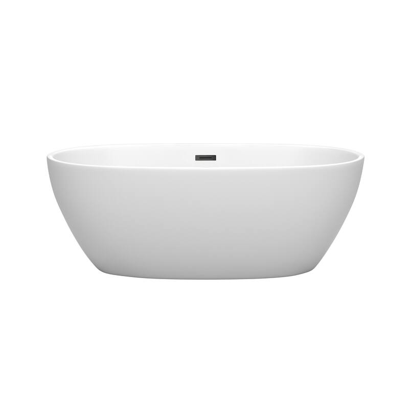 Wyndham Collection Juno 63" Free Standing Acrylic Soaking Tub with