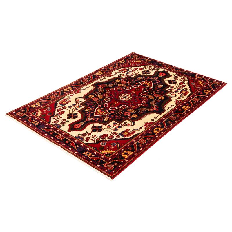 ECARPETGALLERY Hand-knotted Anatolian Vintage Cream Wool Rug - 5'4 x 7'10