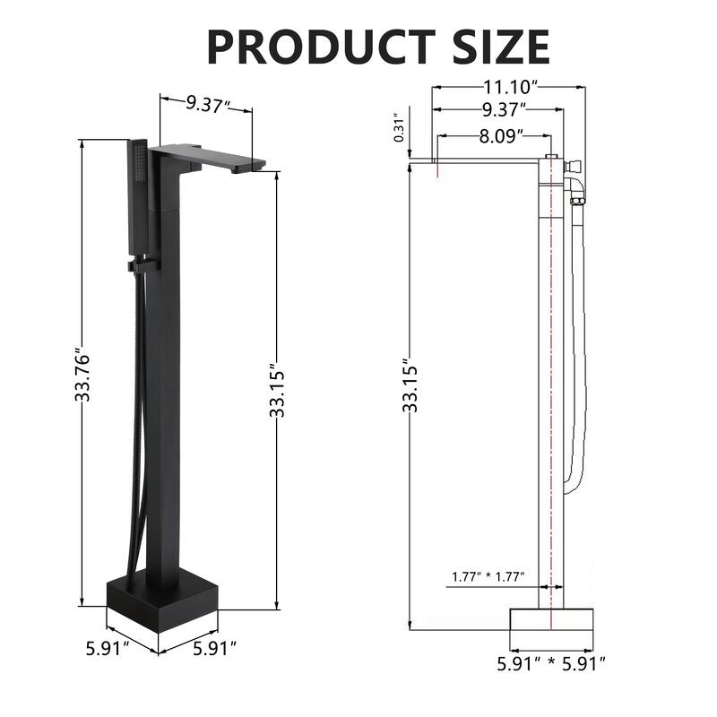 Freestanding Bathtub Faucet With Hand Shower Tub Faucets Floor Mount Tub Filler