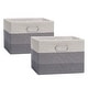 preview thumbnail 1 of 5, Lambs & Ivy Gray Ombre Foldable/Collapsible Storage Bin/Basket- 2 Pack