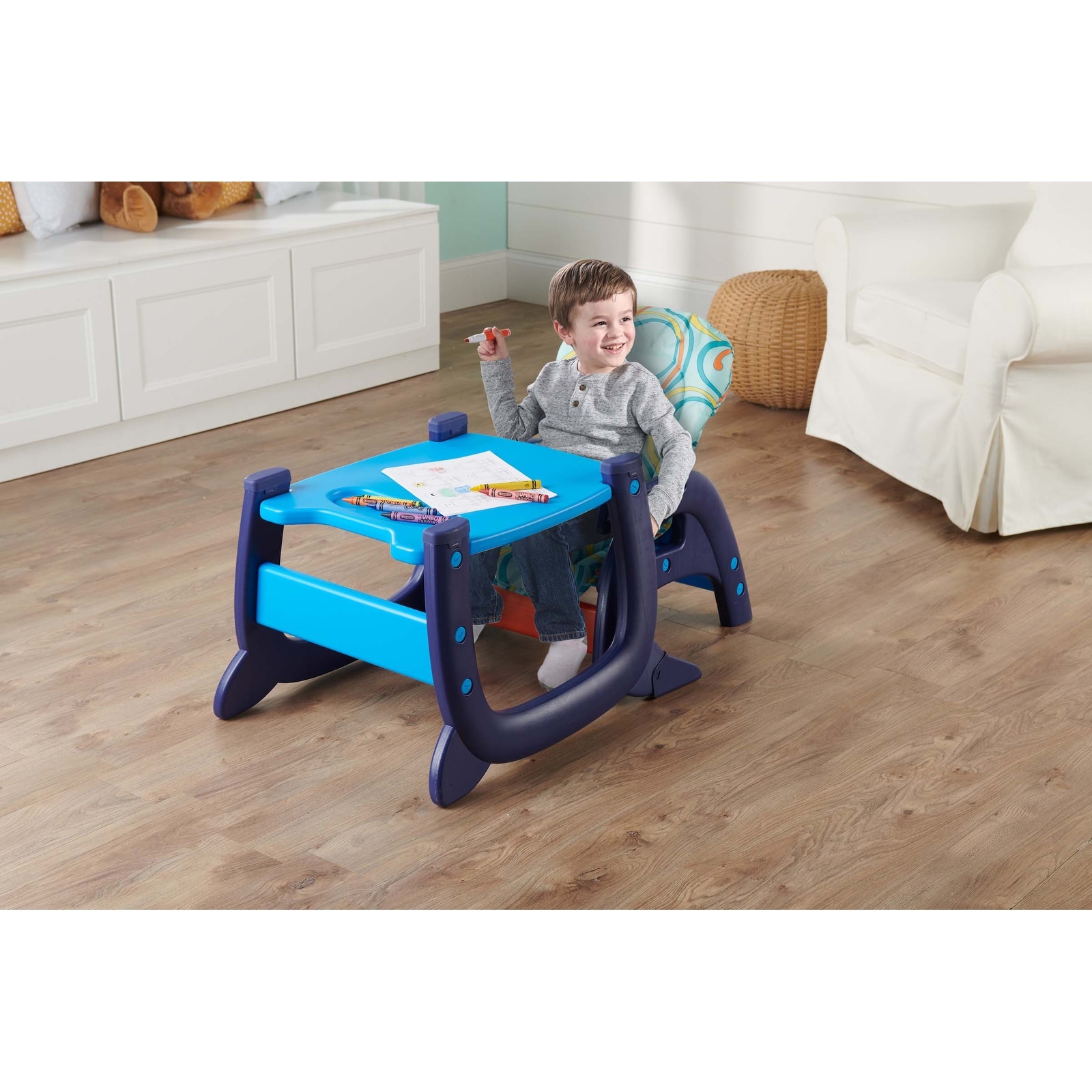 Badger Basket Envee II Baby High Chair with Playtable Conversion