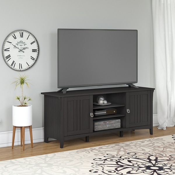 Bush Furniture Salinas 60W TV Stand for 70 Inch TV in Cape Cod Gray