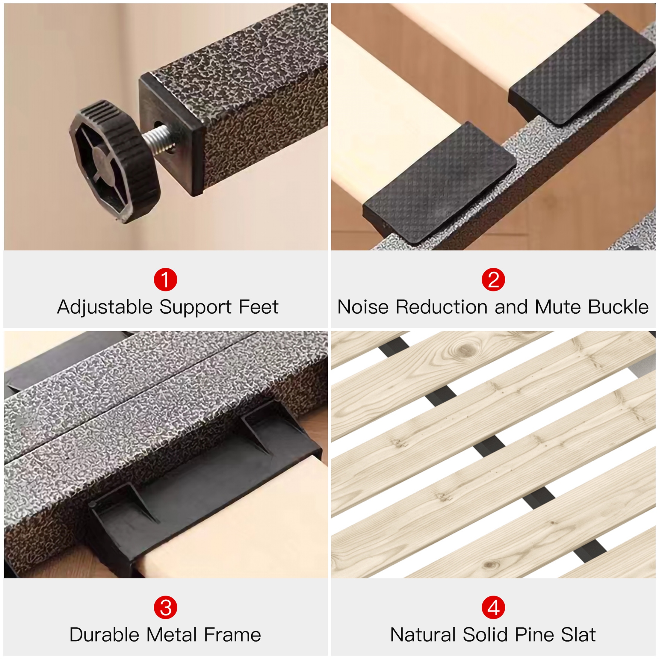 King Size Upholstered Platform Bed