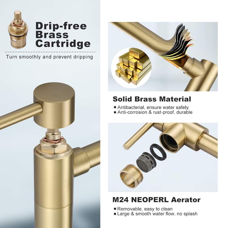 WOWOW Deck Mount Pot Filler Folding Faucet