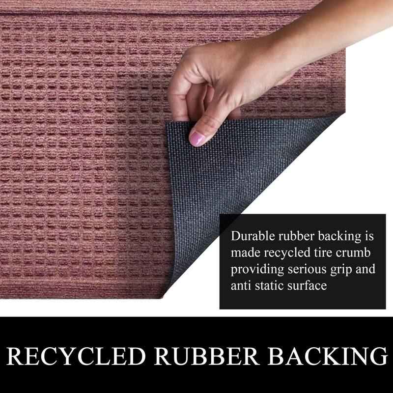 A1HC New All Weather Superior Dirt and Moisture Absorbing Polypropylene Door Mat with Non-Slip Backing for Inside Outside Use