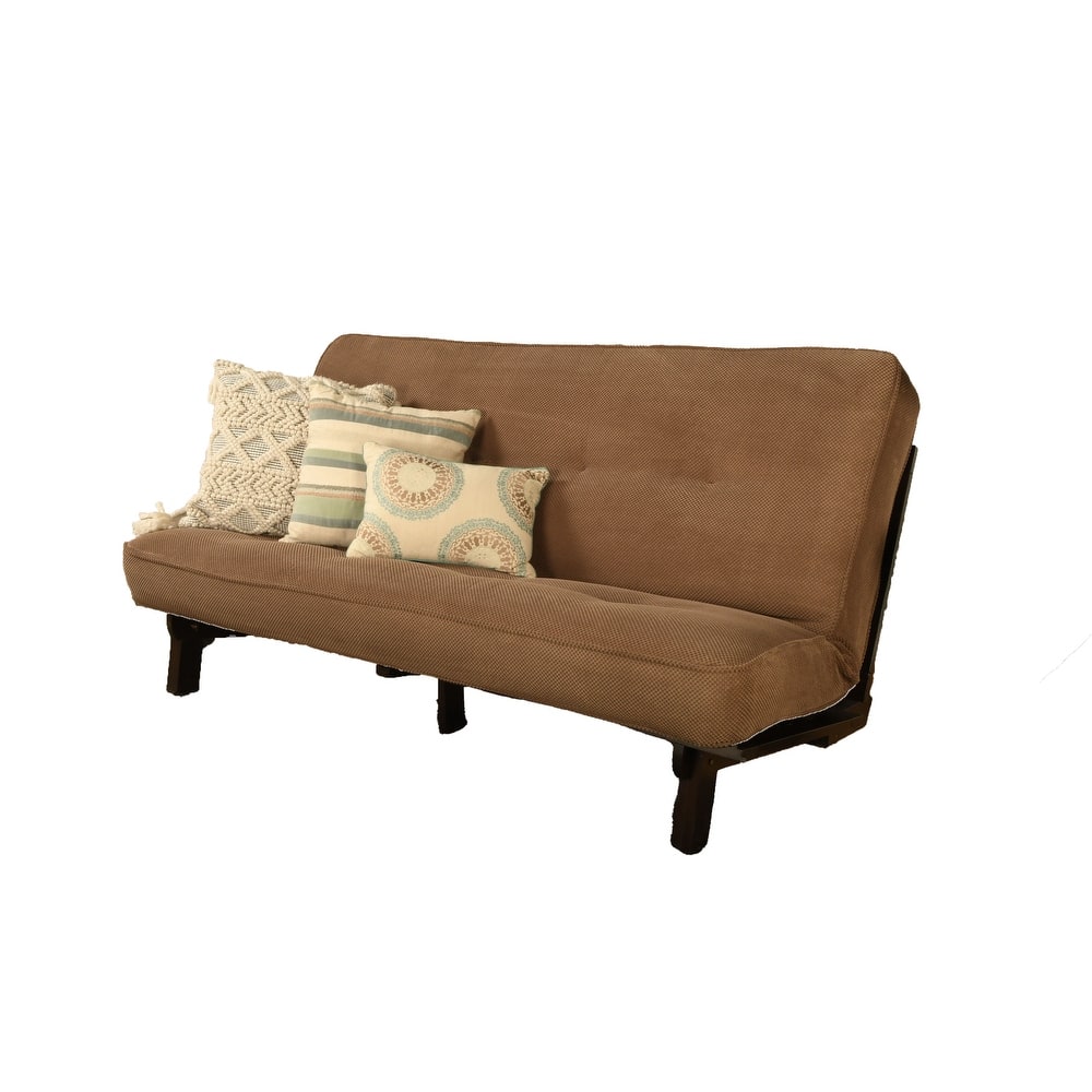 Somette Carson Full-size Futon Set in Java Finish with Mattress