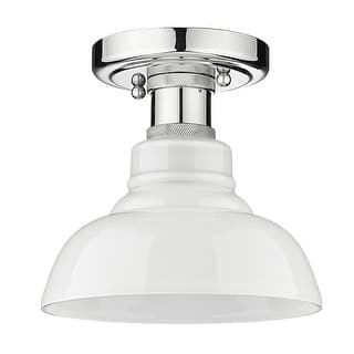 Yep by Golden Lighting Carver 1-light Flush Mount in Chrome