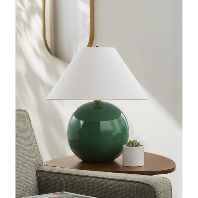Livabliss Stellar Traditional Accent Table Lamp - Green/White