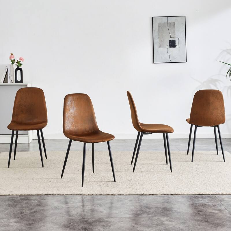 4PCS Metal Fabric Dining Chair