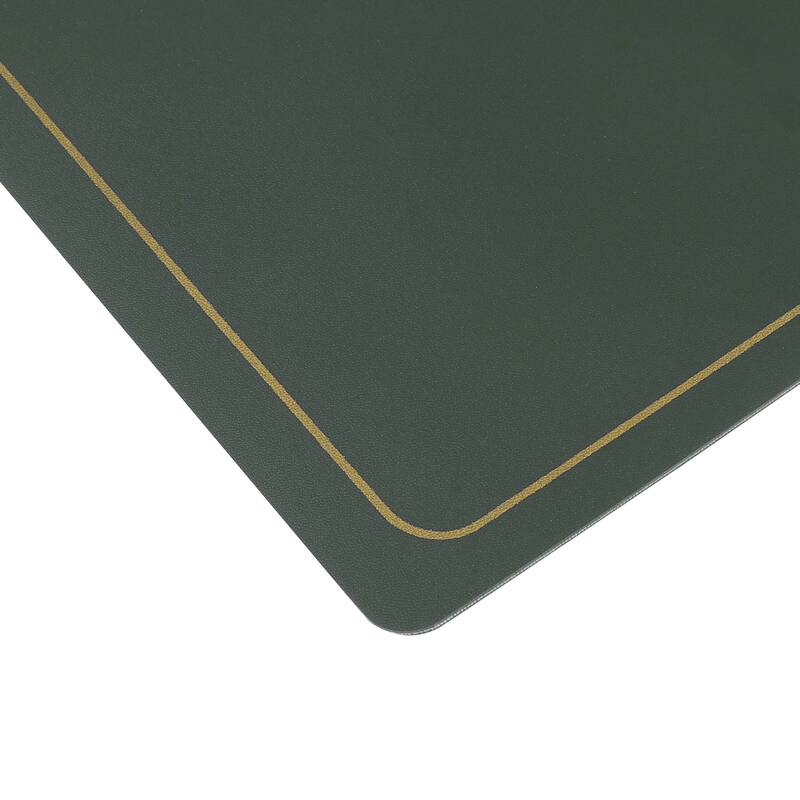 Set of 6 Heat Resistant Modern Faux Leather Placemats for Dining Room - 18x12 Inch