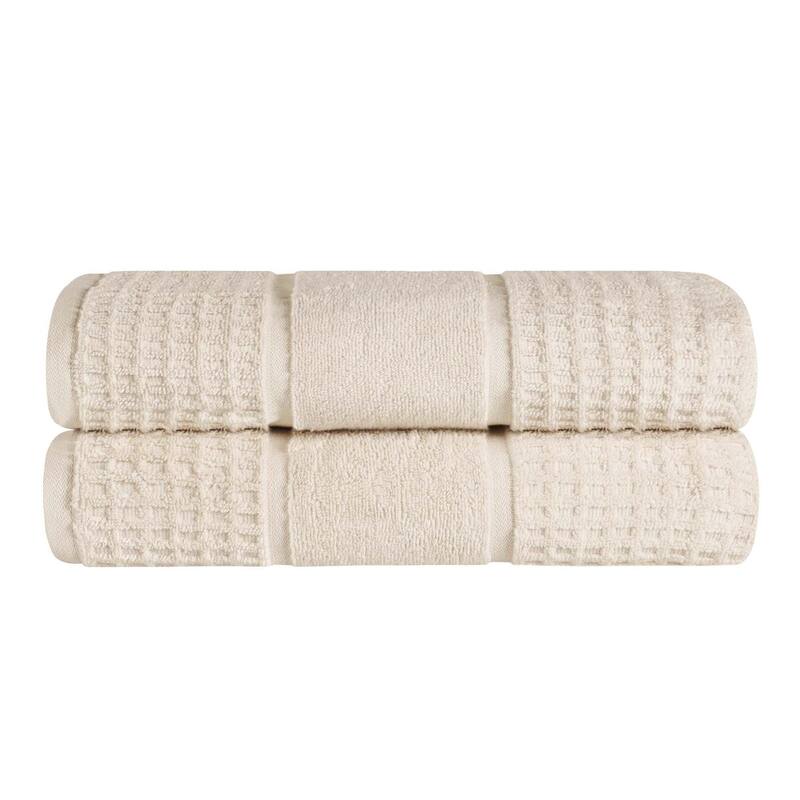Superior Napa Zero Twist Cotton Soft Waffle Bath Sheet Set of 2