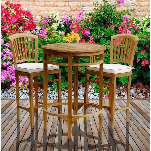 Large teak top garden table