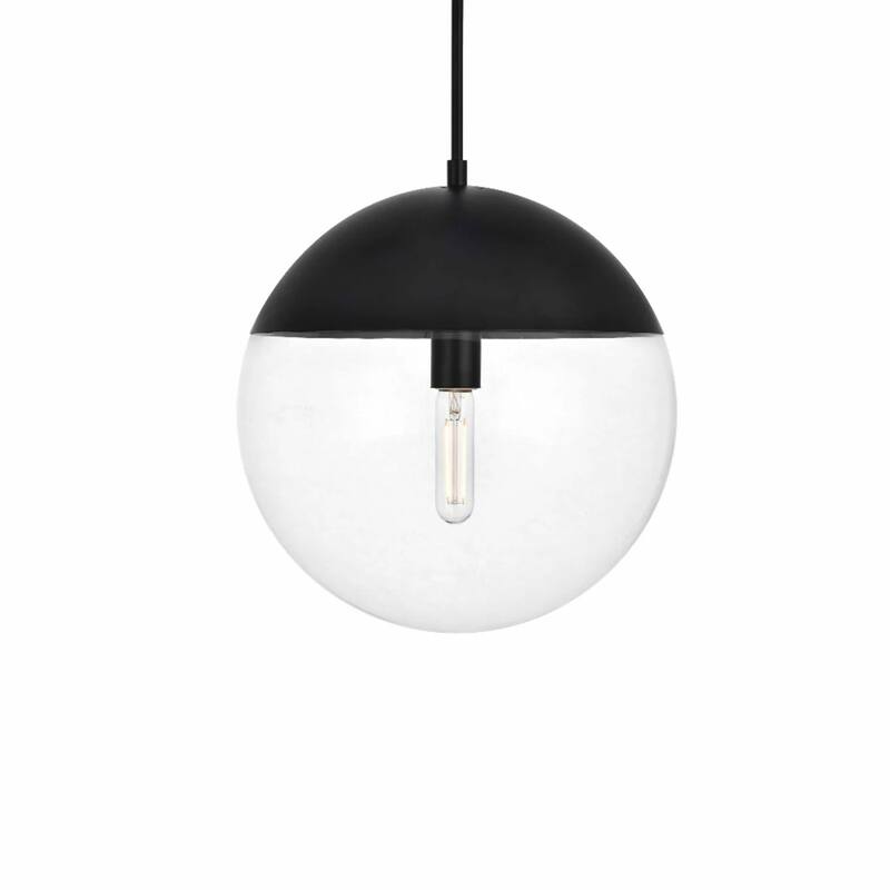 Elegant Lighting Eclipse Single Light 14" Wide Pendant with Clear