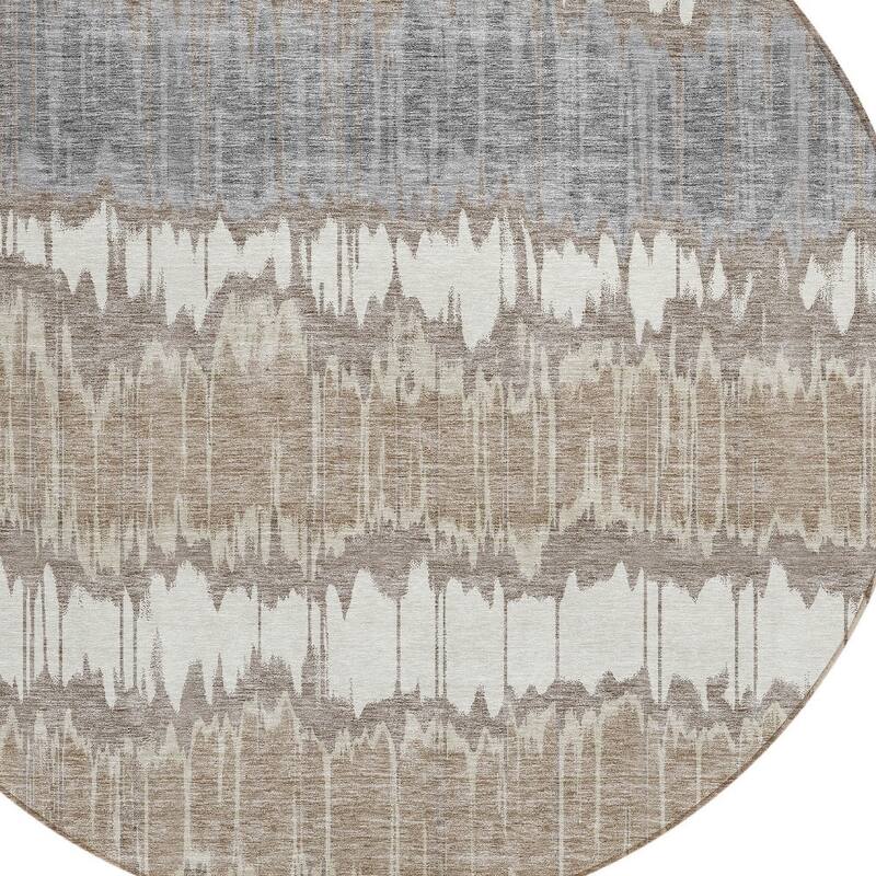 HomeRoots Striped Transitional Rectangle Outdoor Rug