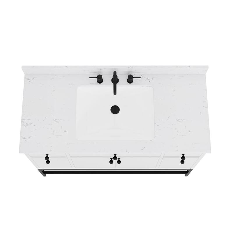 Avanity Paisley 48 in. Single Sink Vanity with Cala White Engineered Top