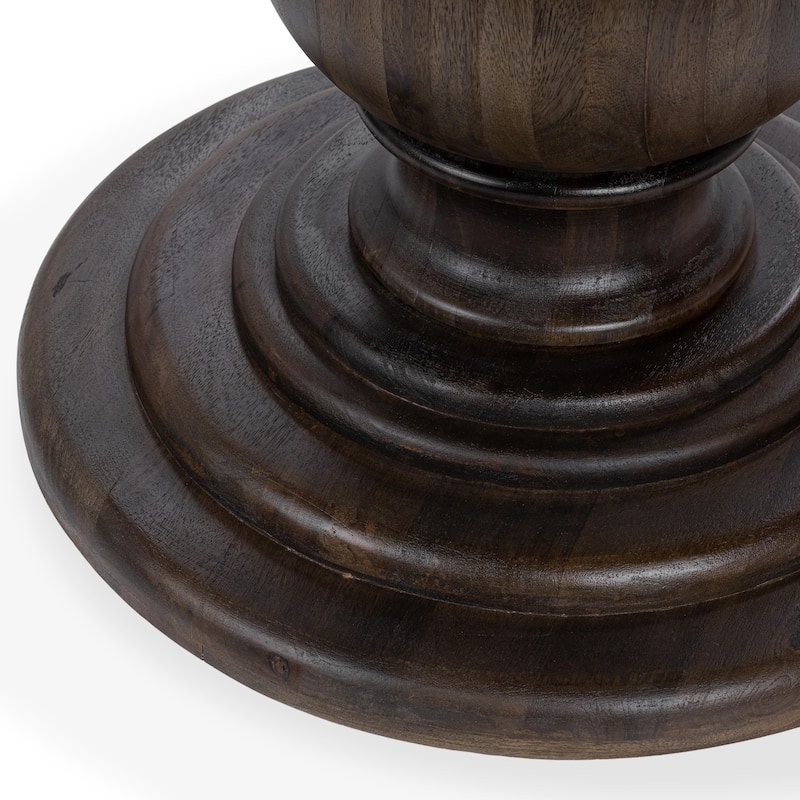 Classic Home Brookside Solid Wood Round 48" Dining Table Cocoa Brown