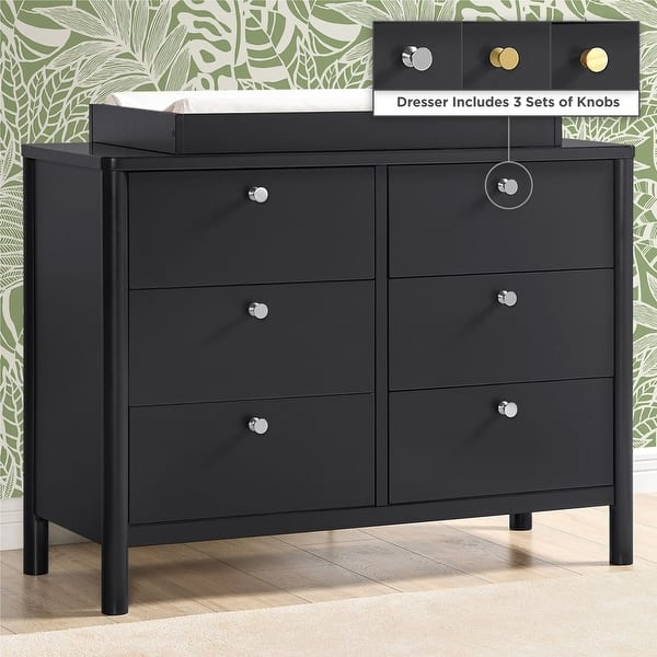 slide 2 of 8, Brooks 6 Drawer Dresser with Interlocking Drawers Grey