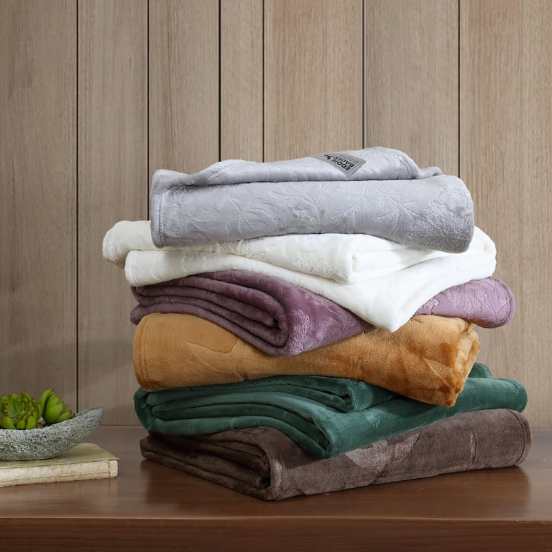 Eddie Bauer Geese Embossed Signature Plush Throw Blanket