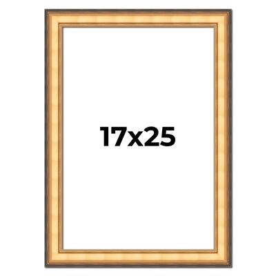 17x25 Frame Gold Plein Aire Solid Wood Picture Frame Width 2 Inches |