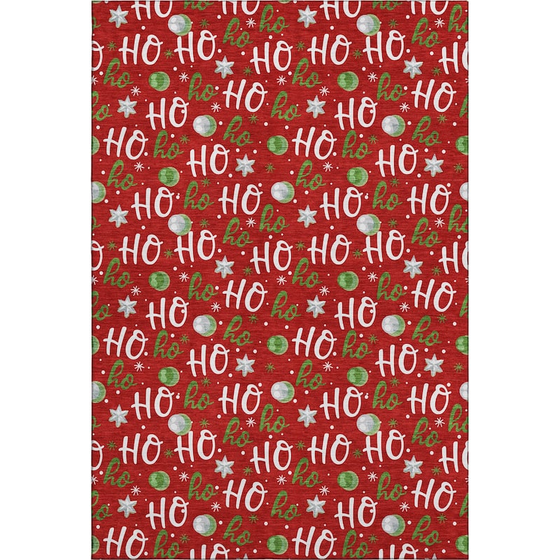 Premium Washable Super Soft Christmas Ho Ho Mayfield Rug