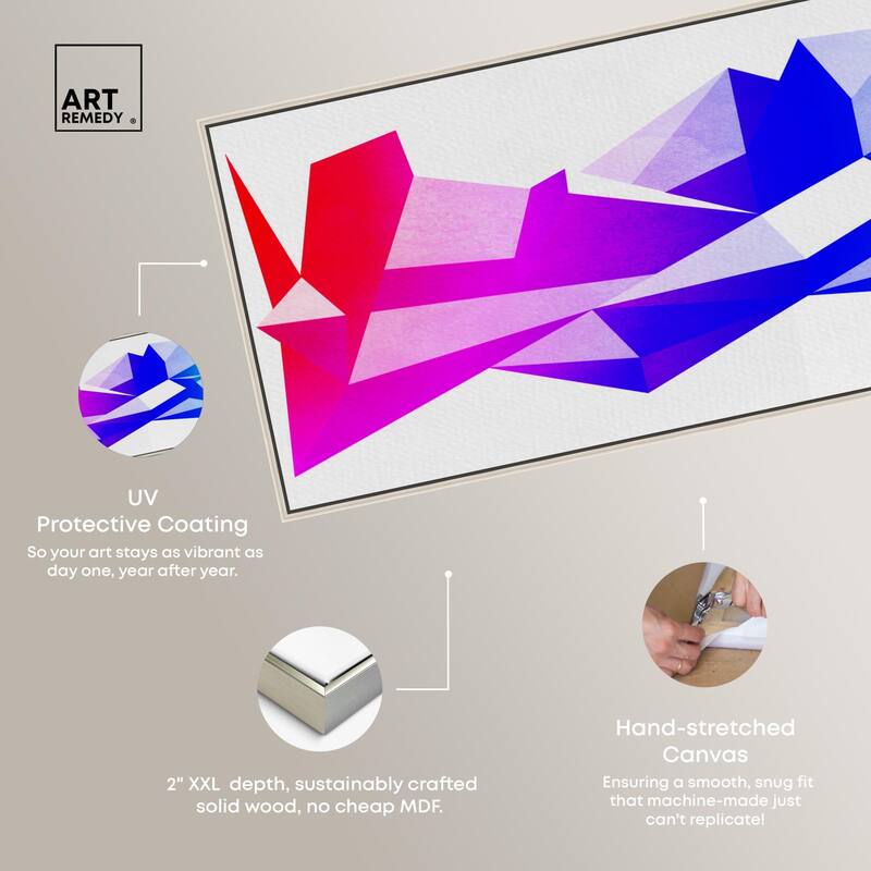 Geometric Gemstone Panoramic Canvas by Art Remedy