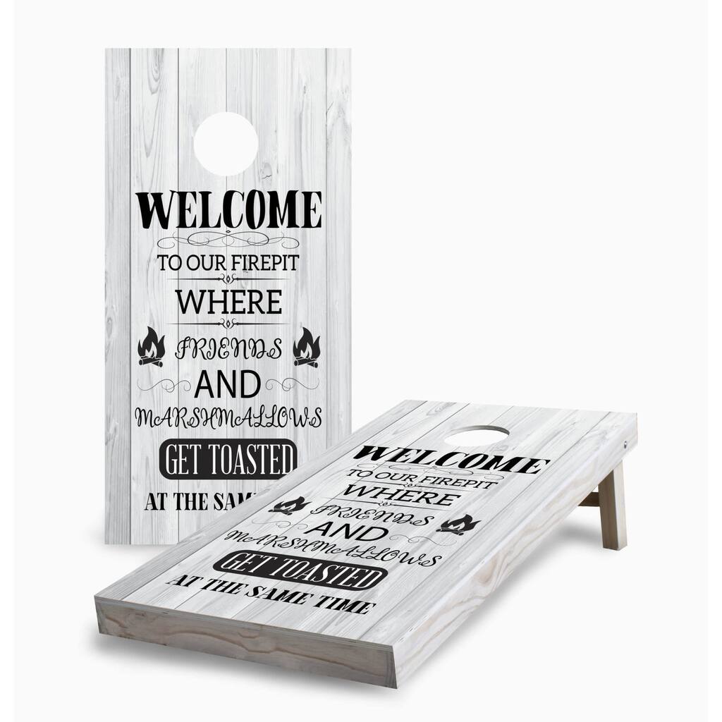 Campfire with Friends Cornhole Game (Choose Wraps or Boards)